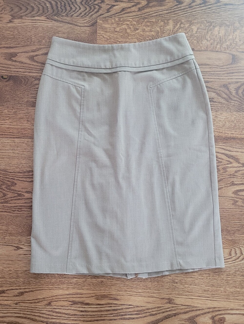 New York & Company Taupe Pencil Skirt - Sleek Office Style